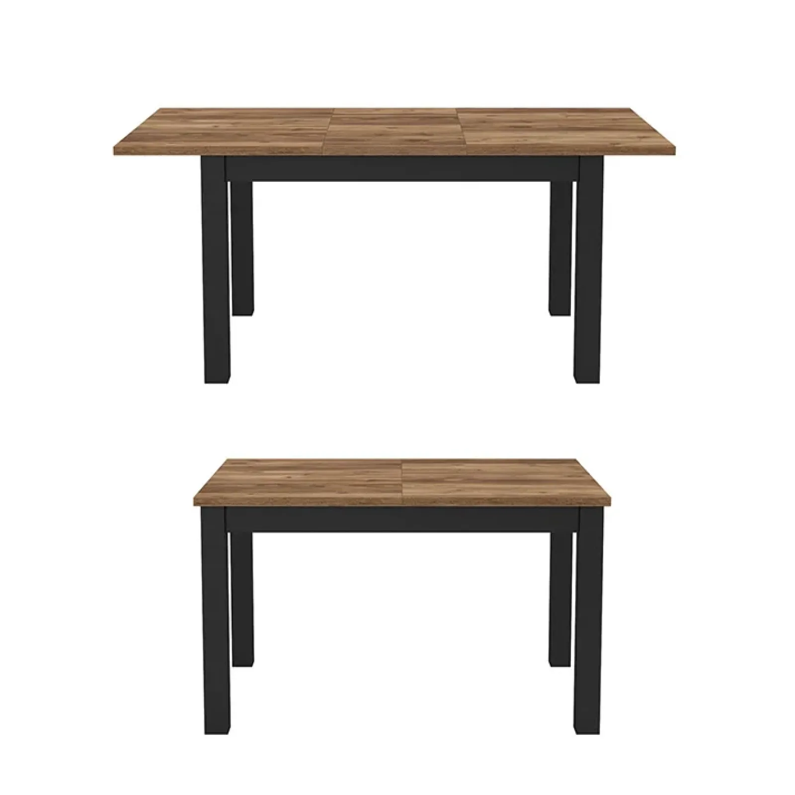 Garnero Arredamenti Tavoli In Legno|Tavoli Da Pranzo-Tavolo 130/175cm allungabile soggiorno quercia nero opaco Nebraska