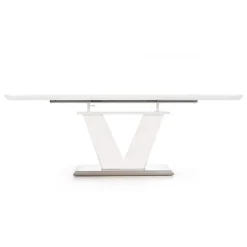 Garnero Arredamenti Tavoli Da Pranzo|Tavoli Allungabili-Tavolo 160/220cm bianco lucido Gerbera Gihome® da pranzo allungabile