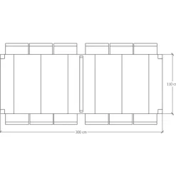 Garnero Arredamenti Consolle Allungabili|Consolle Allungabile-Tavolo 50/300cm consolle allungabile bianco frassino Pandora 110 Gihome® Bianco Opaco