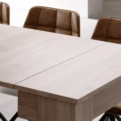 Garnero Arredamenti Consolle Allungabili|Consolle Allungabile-Tavolo 54/306cm consolle allungabile Grace Gihome® Rovere Scuro