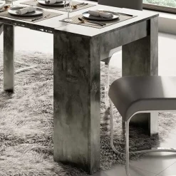 Garnero Arredamenti Consolle Allungabili|Consolle Allungabile-Tavolo 54/252cm consolle allungabile nobilitato Violette Ossido