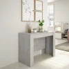 Garnero Arredamenti Consolle Allungabili|Consolle Allungabile-Tavolo 51/237cm consolle allungabile grigio cemento Fox Gihome®
