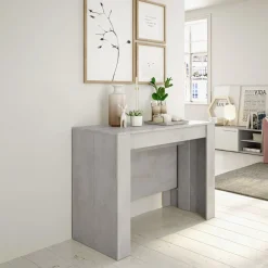 Garnero Arredamenti Consolle Allungabili|Consolle Allungabile-Tavolo 51/237cm consolle allungabile grigio cemento Fox Gihome®
