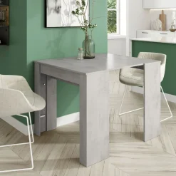 Garnero Arredamenti Consolle Allungabili|Consolle Allungabile-Tavolo 51/237cm consolle allungabile grigio cemento Fox Gihome®