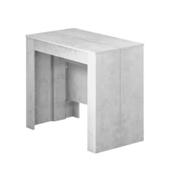 Garnero Arredamenti Consolle Allungabili|Consolle Allungabile-Tavolo 51/237cm consolle allungabile grigio cemento Fox Gihome®