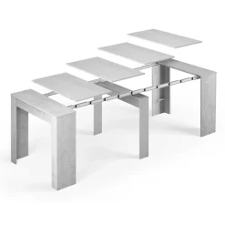 Garnero Arredamenti Consolle Allungabili|Consolle Allungabile-Tavolo 51/237cm consolle allungabile grigio cemento Fox Gihome®