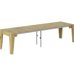 Garnero Arredamenti Consolle Allungabili|Consolle Allungabile-Tavolo 54/306cm consolle allungabile Grace Gihome® Rovere Chiaro