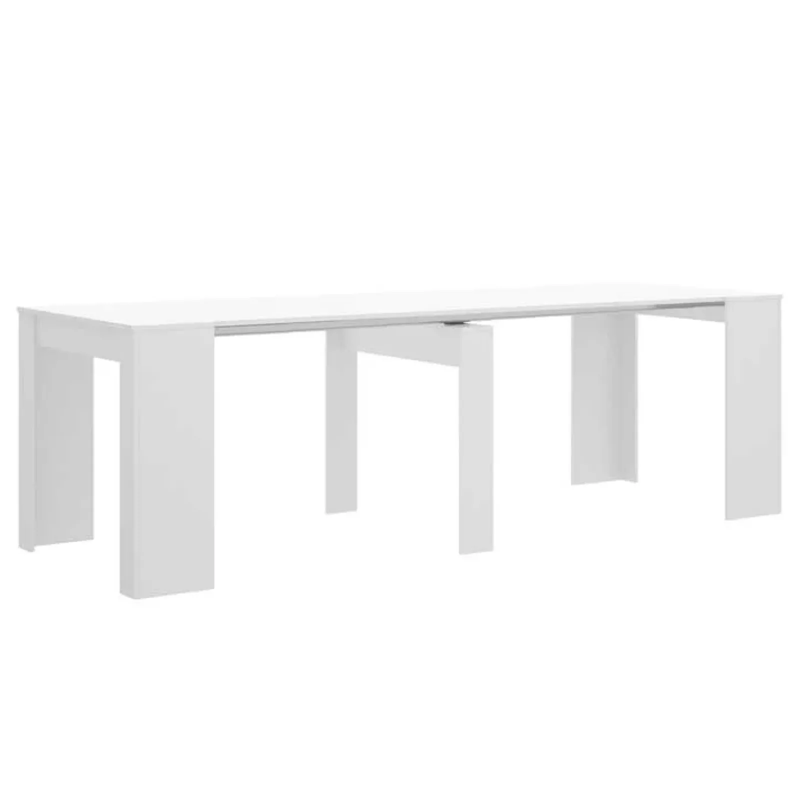 Garnero Arredamenti Consolle Allungabili|Consolle Allungabile-Tavolo 51/237cm consolle allungabile moderno bianco lucido Demetra