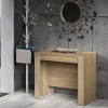 Garnero Arredamenti Consolle Allungabili|Consolle Allungabile-Tavolo 51/237cm consolle allungabile moderno rovere chiaro Venere