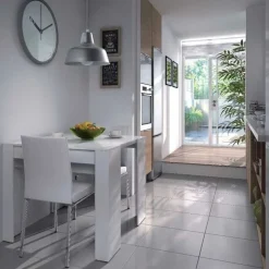 Garnero Arredamenti Consolle Allungabili|Consolle Allungabile-Tavolo 52/238cm consolle allungabile moderno Virginia Bianco Opaco