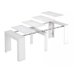 Garnero Arredamenti Consolle Allungabili|Consolle Allungabile-Tavolo 52/238cm consolle allungabile moderno Virginia Bianco Opaco