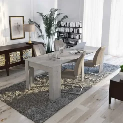 Garnero Arredamenti Consolle Allungabili|Consolle Allungabile-Tavolo 52/238cm consolle allungabile grigio Virginia Cemento