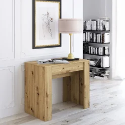 Garnero Arredamenti Consolle Allungabili|Consolle Allungabile-Tavolo 52/238cm consolle allungabile moderno Virginia Rovere Rustico