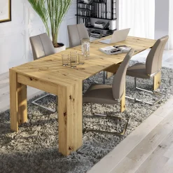 Garnero Arredamenti Consolle Allungabili|Consolle Allungabile-Tavolo 52/238cm consolle allungabile moderno Virginia Rovere Rustico