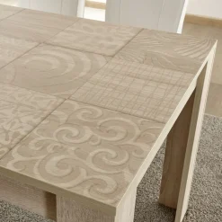 Garnero Arredamenti Tavoli In Legno|Tavoli Da Pranzo-Tavolo 137/185cm da pranzo allungabile moderno samoa Paradise Rovere