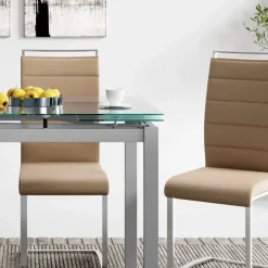 Garnero Arredamenti Tavoli In Vetro|Tavoli Da Pranzo-Tavolo 110/170cm in vetro allungabile metallo Liem Gihome® Grigio