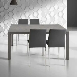 Garnero Arredamenti Tavoli Da Pranzo|Tavoli Allungabili-Tavolo 140/200cm rettangolare allungabile Mark Gihome® Grigio