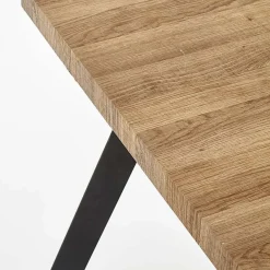 Garnero Arredamenti Tavoli In Legno|Tavoli Da Pranzo-Tavolo 140/180cm rettangolare allungabile noce miele nero Meja