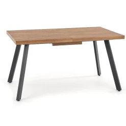 Garnero Arredamenti Tavoli In Legno|Tavoli Da Pranzo-Tavolo 140/180cm rettangolare allungabile noce miele nero Meja