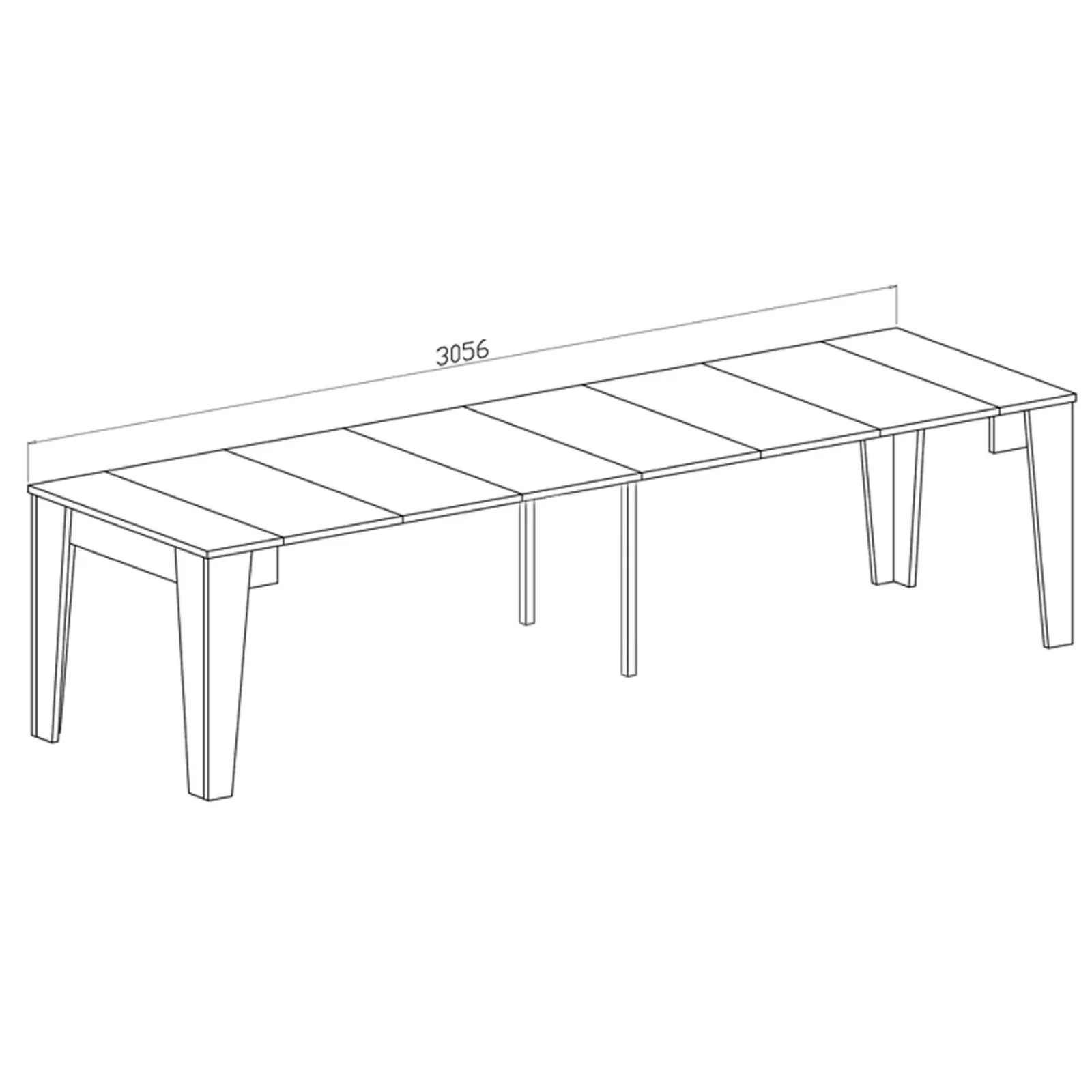 Garnero Arredamenti Consolle Allungabili|Consolle Allungabile-Tavolo consolle allungabile 54/306cm grigio Grace Gihome® Cemento