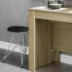 Garnero Arredamenti Consolle Allungabili|Consolle Allungabile-Tavolo consolle allungabile 51/237cm naturale Asia Gihome® Rovere