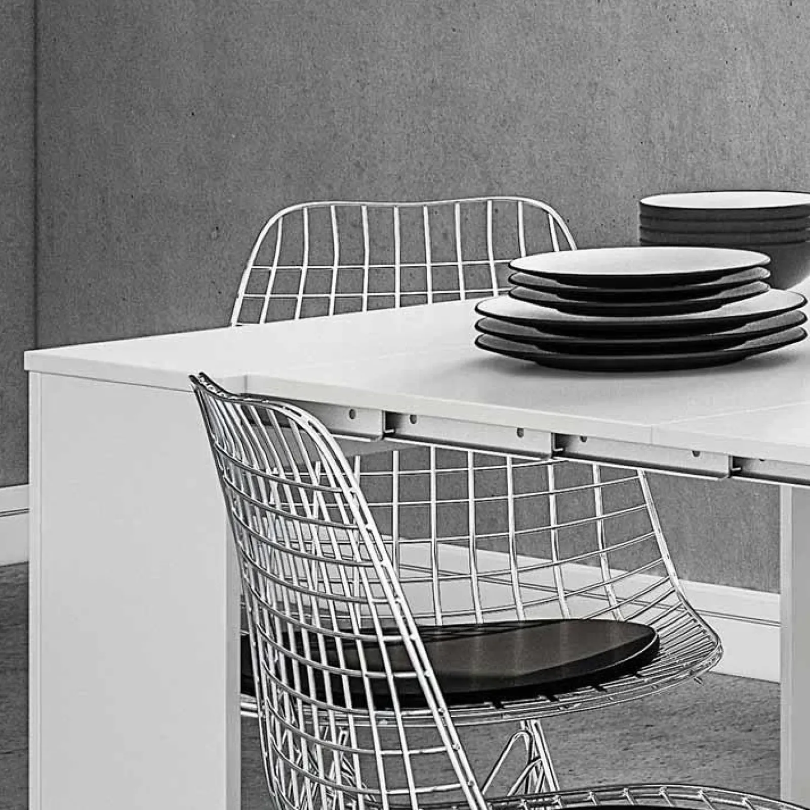 Garnero Arredamenti Consolle Allungabili|Consolle Allungabile-Tavolo consolle allungabile 51/237cm Asia Gihome® Bianco Lucido