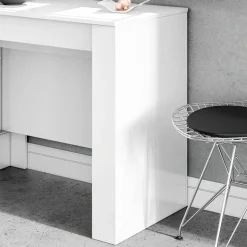 Garnero Arredamenti Consolle Allungabili|Consolle Allungabile-Tavolo consolle allungabile 51/237cm Asia Gihome® Bianco Lucido