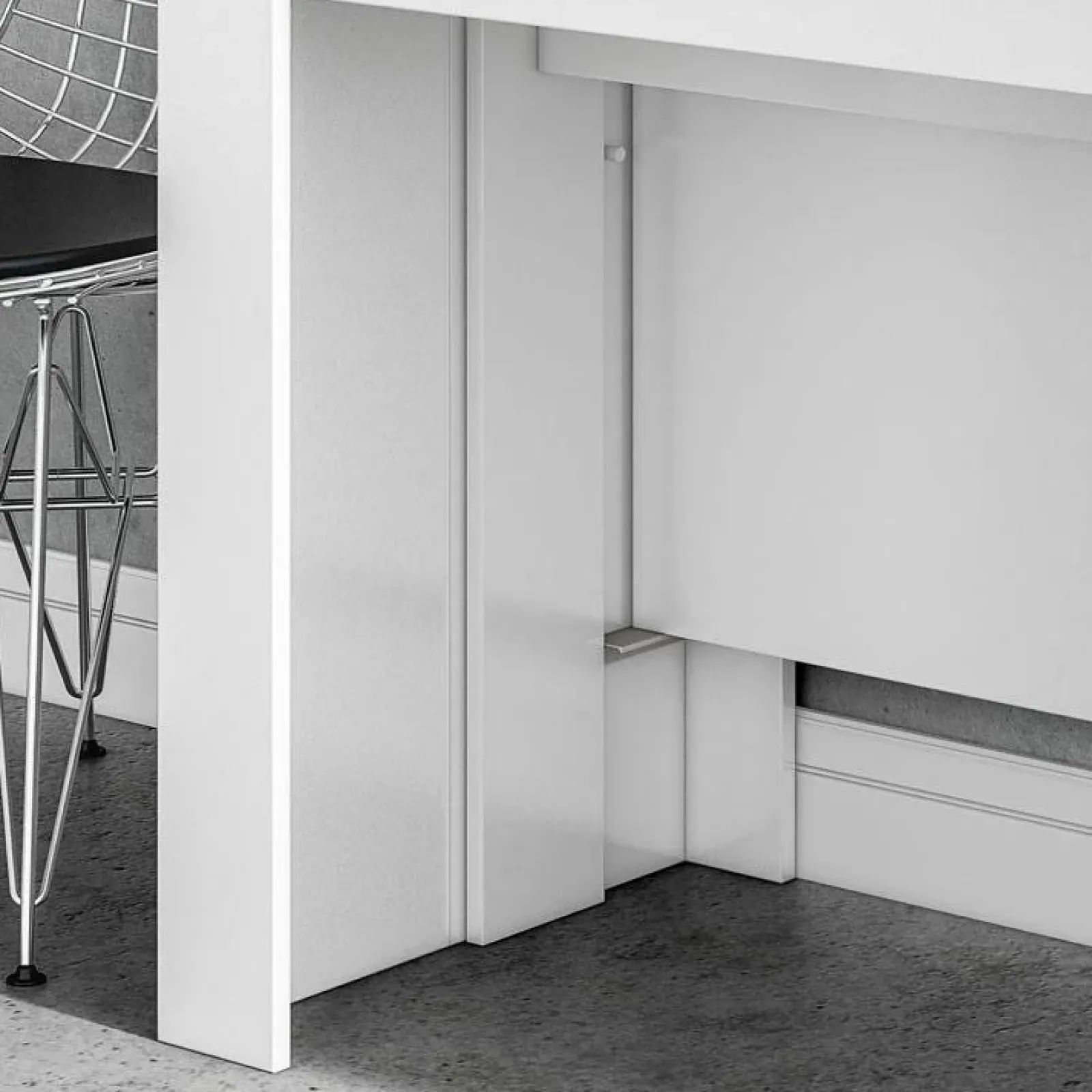 Garnero Arredamenti Consolle Allungabili|Consolle Allungabile-Tavolo consolle allungabile 51/237cm Asia Gihome® Bianco Lucido