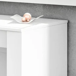 Garnero Arredamenti Consolle Allungabili|Consolle Allungabile-Tavolo consolle allungabile 51/237cm Asia Gihome® Bianco Lucido