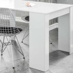 Garnero Arredamenti Consolle Allungabili|Consolle Allungabile-Tavolo consolle allungabile 51/237cm Asia Gihome® Bianco Lucido