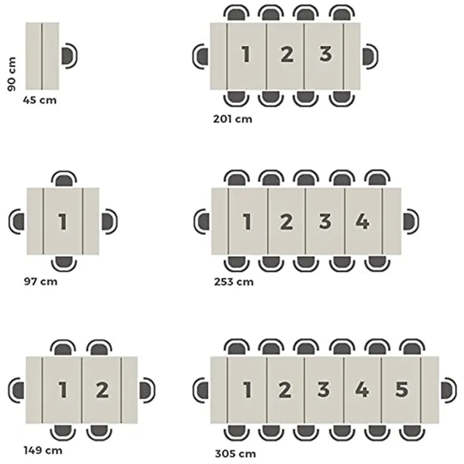 Garnero Arredamenti Consolle Allungabili|Consolle Allungabile-Tavolo consolle allungabile 50-300cm grigio Zenzero Cemento