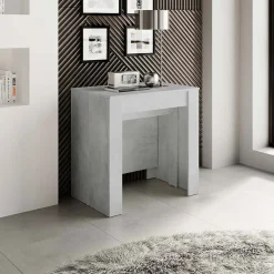 Garnero Arredamenti Consolle Allungabili|Consolle Allungabile-Tavolo consolle allungabile moderno 54/252cm grigio Violette Cemento