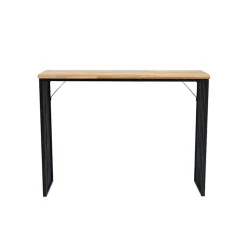 Garnero Arredamenti Tavoli Da Cucina|Tavoli Da Pranzo-Tavolo consolle da cucina 139x39cm moderno industrial rovere nero Mentana