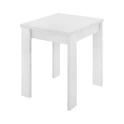 Garnero Arredamenti Tavoli Da Cucina|Tavoli Da Pranzo-Tavolo da cucina allungabile 67-134x67cm in legno bianco Koke