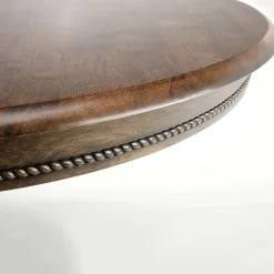 Garnero Arredamenti Tavoli In Legno|Tavoli Da Pranzo-Tavolo da pranzo allungabile rotondo 90/124cm scuro Circle Noce