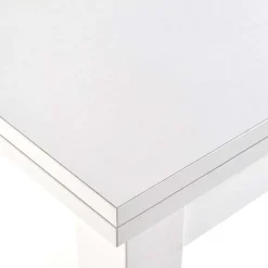 Garnero Arredamenti Tavoli In Legno|Tavoli Da Pranzo-Tavolo da pranzo allungabile moderno 80/160cm bianco Akainu Bianco Opaco