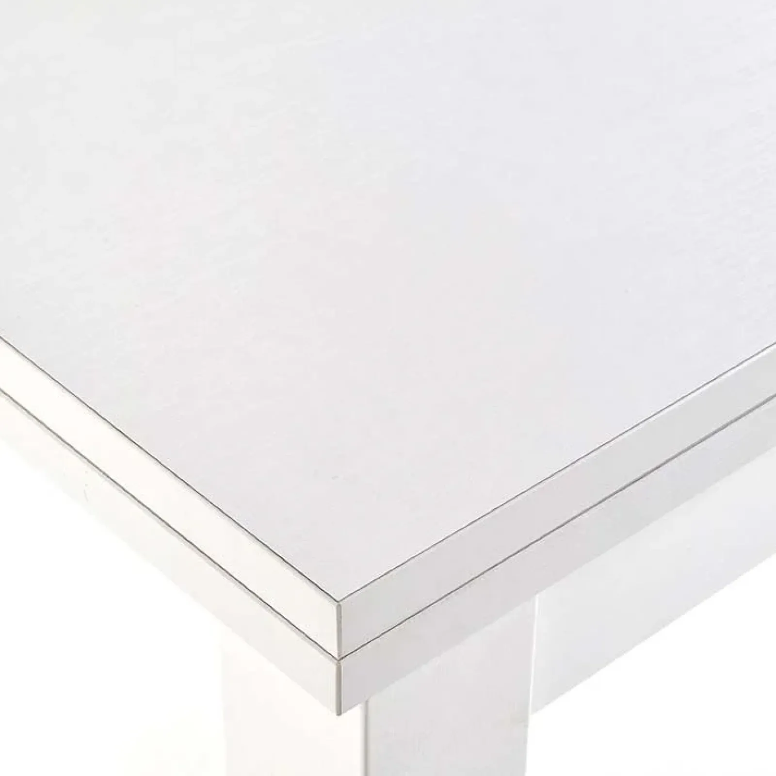 Garnero Arredamenti Tavoli In Legno|Tavoli Da Pranzo-Tavolo da pranzo allungabile moderno 80/160cm bianco Akainu Bianco Opaco