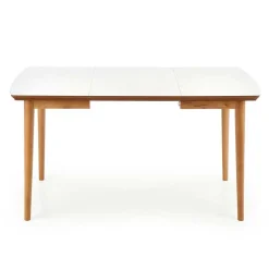 Garnero Arredamenti Tavoli In Legno|Tavoli Da Pranzo-Tavolo da pranzo allungabile 90/190cm bianco opaco rovere Mostar