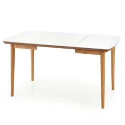 Garnero Arredamenti Tavoli In Legno|Tavoli Da Pranzo-Tavolo da pranzo allungabile 90/190cm bianco opaco rovere Mostar