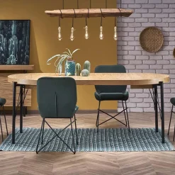 Garnero Arredamenti Tavoli In Legno|Tavoli Da Pranzo-Tavolo da pranzo allungabile moderno 100/300cm rovere nero Wally
