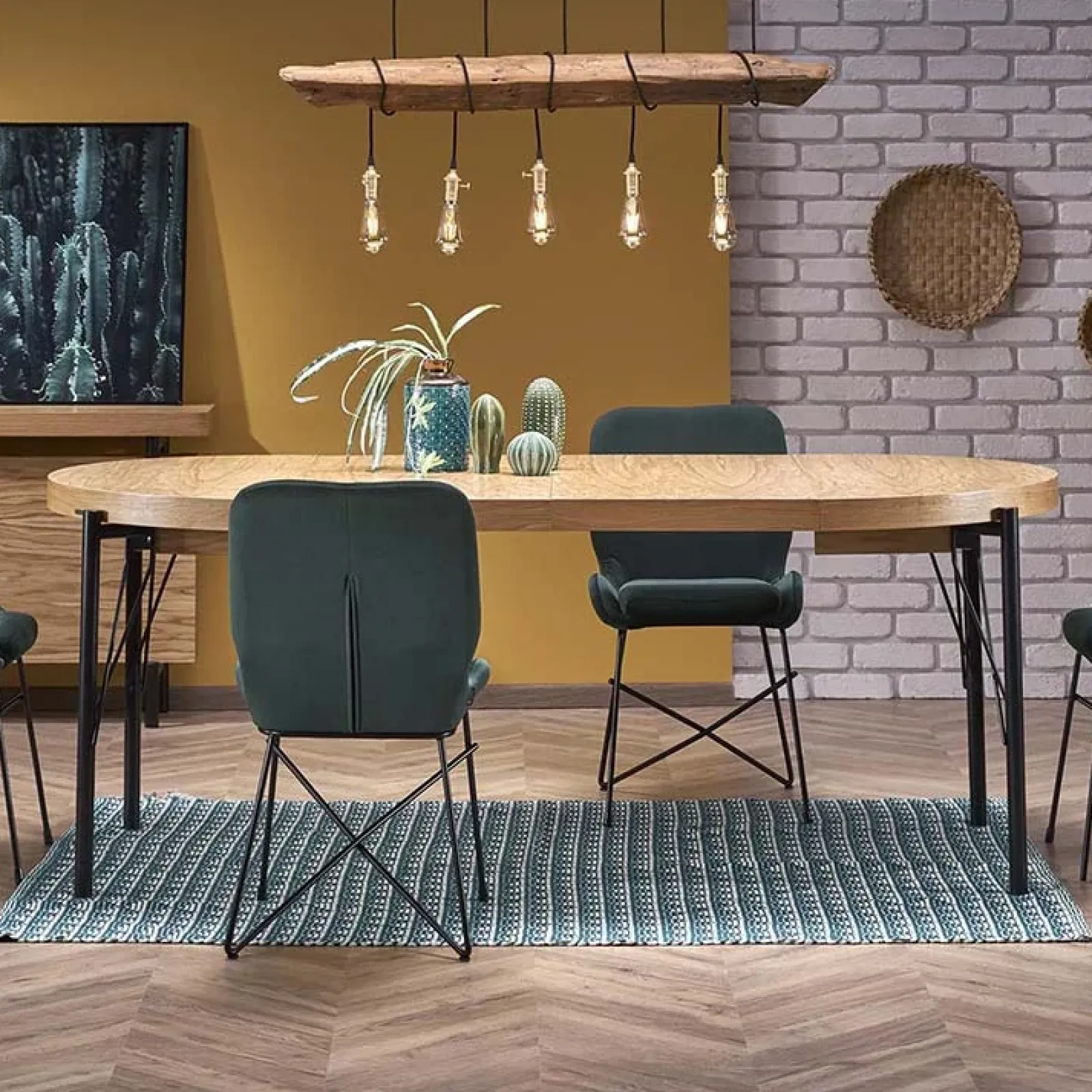 Garnero Arredamenti Tavoli In Legno|Tavoli Da Pranzo-Tavolo da pranzo allungabile moderno 100/300cm rovere nero Wally