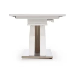 Garnero Arredamenti Tavoli In Legno|Tavoli Da Pranzo-Tavolo da pranzo allungabile 160/220cm moderno bianco lucido Iride Gihome® Bianco Lucido - Argento