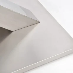 Garnero Arredamenti Tavoli In Legno|Tavoli Da Pranzo-Tavolo da pranzo allungabile 160/220cm moderno bianco lucido Iride Gihome® Bianco Lucido - Argento