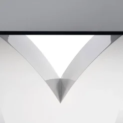 Garnero Arredamenti Tavoli In Vetro|Tavoli Da Pranzo-Tavolo da pranzo in vetro moderno 150x90cm bianco nero Ninfea