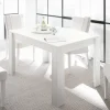 Garnero Arredamenti Tavoli In Legno|Tavoli Da Pranzo-Tavolo da pranzo moderno rettangolare 180x90cm bianco opaco Halston