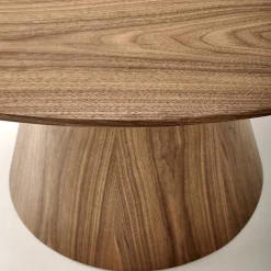 Garnero Arredamenti Tavoli In Legno|Tavoli Da Pranzo-Tavolo da pranzo rotondo 136x78cm noce scuro Thor