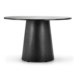 Garnero Arredamenti Tavoli Laccati|Tavoli Da Pranzo-Tavolo da pranzo rotondo 120x77cm nero Igino