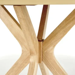 Garnero Arredamenti Tavoli In Legno|Tavoli Da Pranzo-Tavolo da pranzo rotondo moderno 120x120cm rovere naturale Corinto