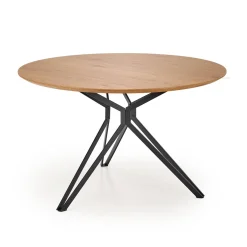 Garnero Arredamenti Tavoli In Legno|Tavoli Da Pranzo-Tavolo da pranzo rotondo 120x120cm rovere dorato nero Margherita Gihome® Rovere - Nero