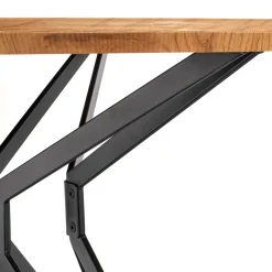 Garnero Arredamenti Tavoli In Legno|Tavoli Da Pranzo-Tavolo da pranzo rotondo 120x120cm rovere dorato nero Margherita Gihome® Rovere - Nero